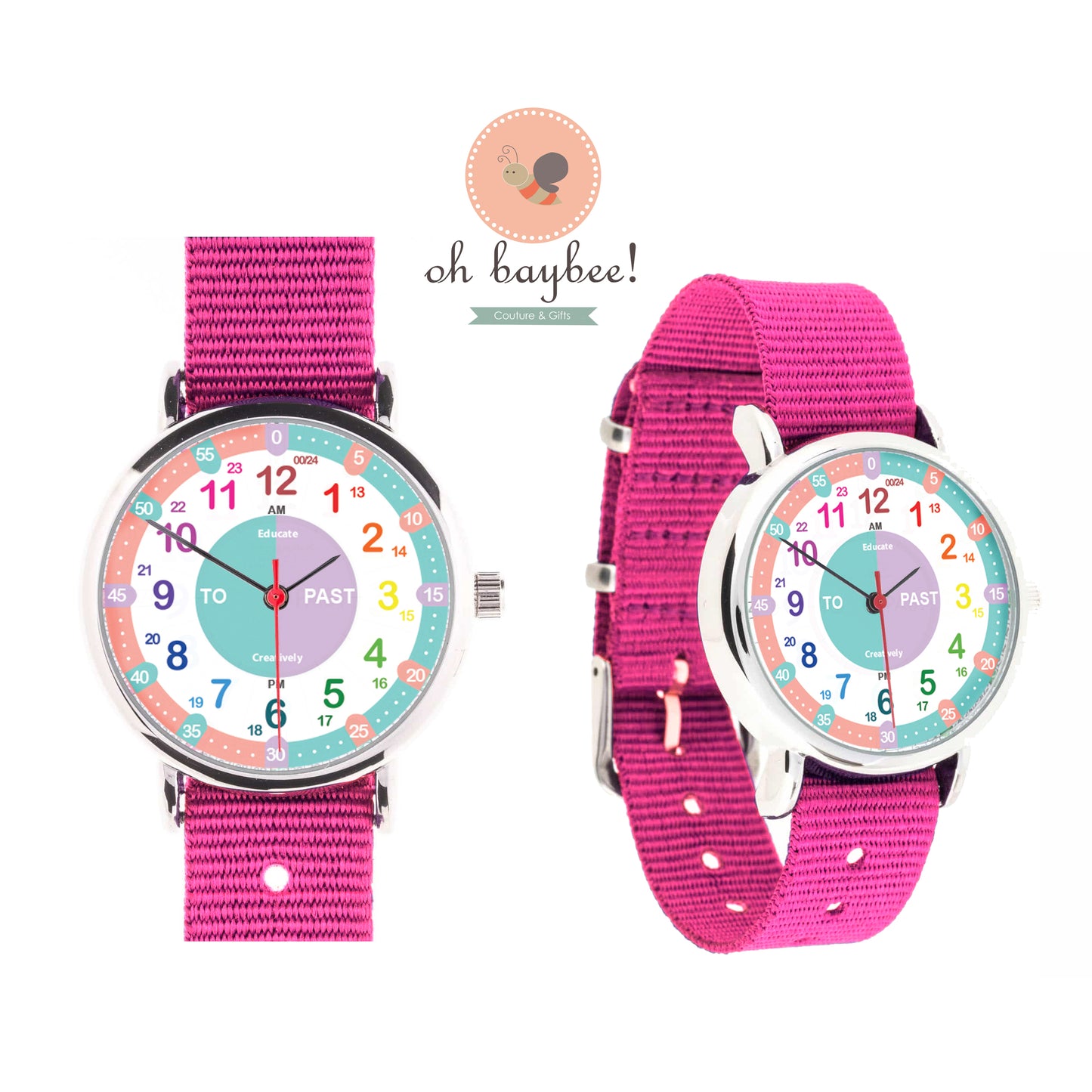 Educate Creatively© Time Teacher 24 Hour Watch 24小時學習手錶