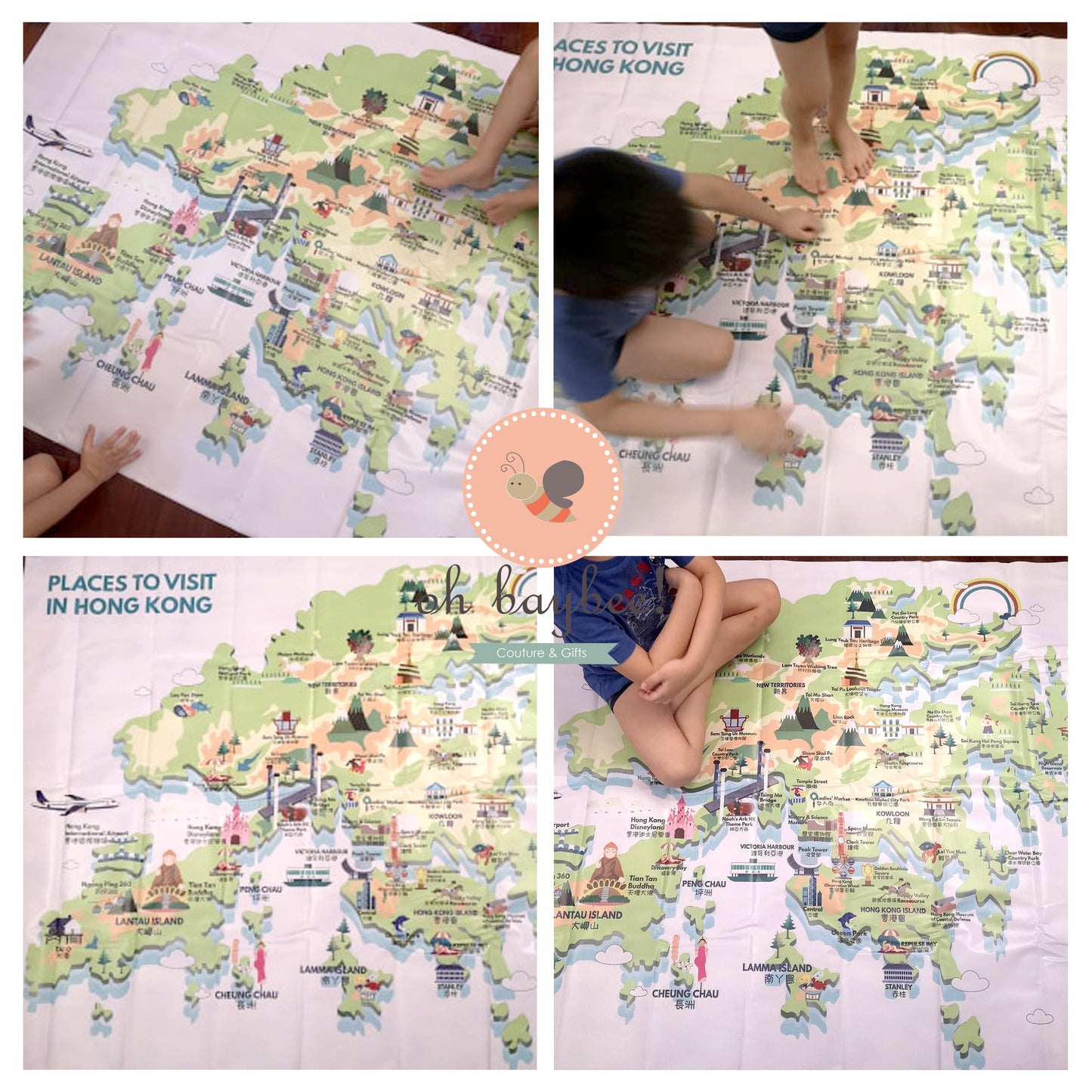 預訂- 香港地理景點地圖遊戲墊