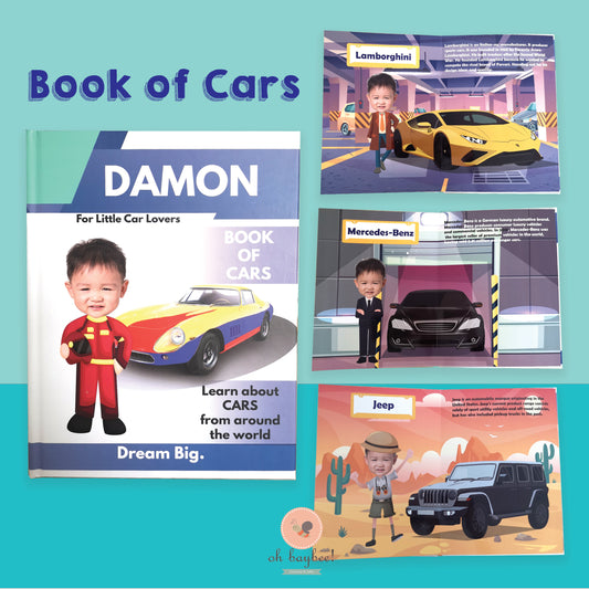 來圖訂製兒童英文圖書 - Book of Cars